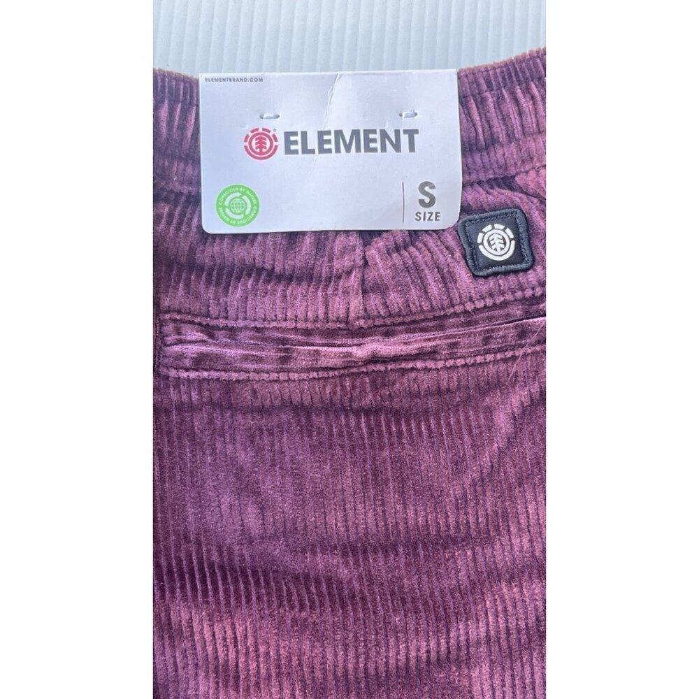 Element Chillin Cord Elastic Waist Pants Size Small Winetasting NWT - Picture 3 of 8